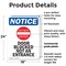 Signmission Door Blocked Not An Entrance OSHA Notice Sign, Plastic, 18in W x 24in L, 2PK OS-2PACK-NS-P-1824-V-11470 - alternate 3